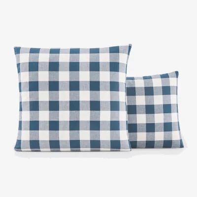 La Redoute Aveiro Checked Gingham 100% Cotton Pillowcase