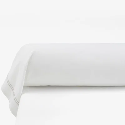 La Redoute Palace Embroidered Cotton Percale Bolster Case