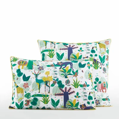 La Redoute Tanzana Jungle 100% Organic Cotton 400 Thread Count Pillowcase