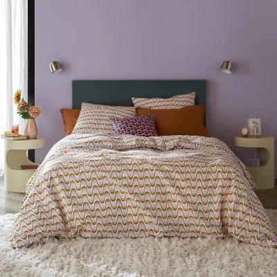 La Redoute Doti 50% Recycled Cotton Bed Set with Straight Pillowcase.