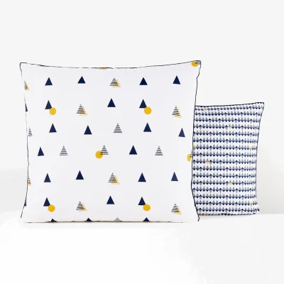 La Redoute Digna Geometric 100% Cotton Percale 180 Thread Count Pillowcase