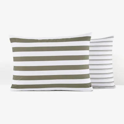 La Redoute Canyon Striped 100% Cotton Pillowcase