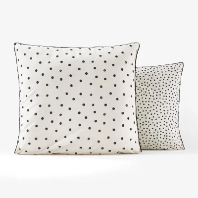 La Redoute Lison Spotted 100% Washed Cotton Pillowcase