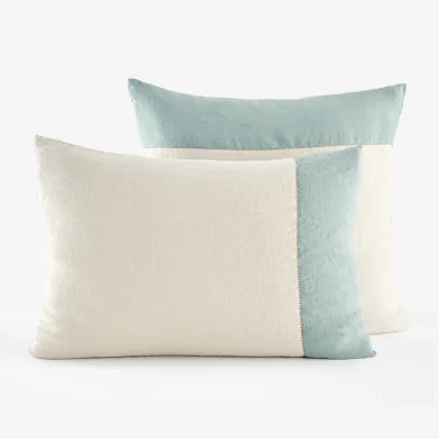La Redoute Hempi Two-Tone 100% Washed Hemp Pillowcase