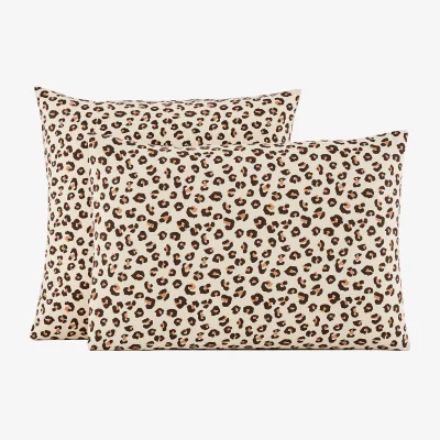 La Redoute Leopold Leopard Print Cotton Pillowcase