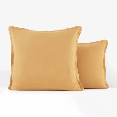 La Redoute Linot Ruffle 100% Washed Linen Pillowcase