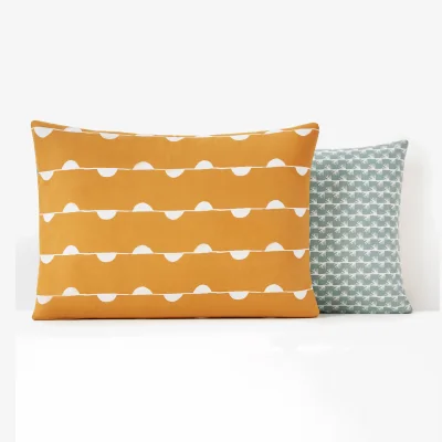 La Redoute Irun Geometric Cotton Pillowcase