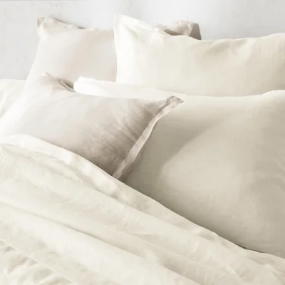 La Redoute Linot Plain 100% Washed Linen Pillowcase
