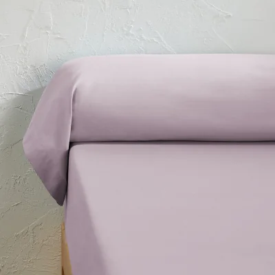 La Redoute Scenario Plain 100% Organic Cotton Percale 200 Thread Count Bolster Pillowcase