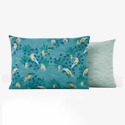 La Redoute Minami Exotic 100% Cotton Percale 200 Thread Count Pillowcase