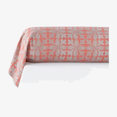 La Redoute Bergame Floral Cotton Flannel Bolster Pillowcase