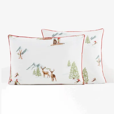 La Redoute St Moritz Alpine 100% Cotton Percale 200 Thread Count Pillowcase