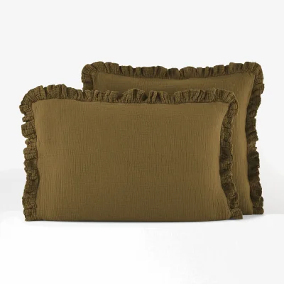 La Redoute Kumla Plain 100% Cotton Muslin Pillowcase