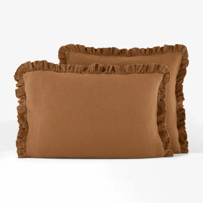La Redoute Kumla Plain 100% Cotton Muslin Pillowcase