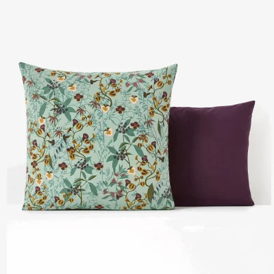 La Redoute Béronise Floral 100% Washed Cotton Pillowcase