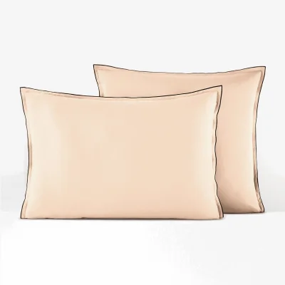 La Redoute Victor Plain 100% Washed Cotton Satin 300 Thread Count Pillowcase