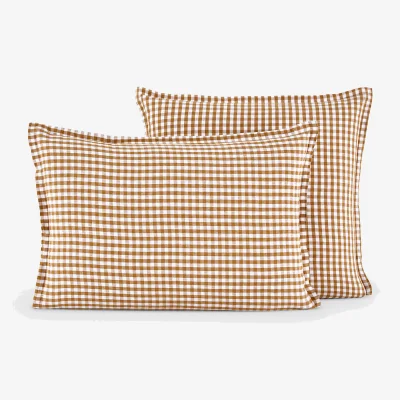 La Redoute Acélie Bronze Washed Linen Pillowcase