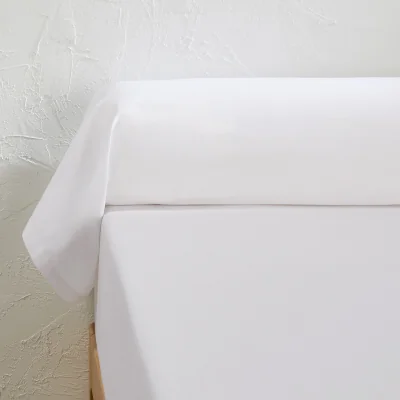 La Redoute Scenario Plain Organic Cotton Percale Bolster Pillowcase