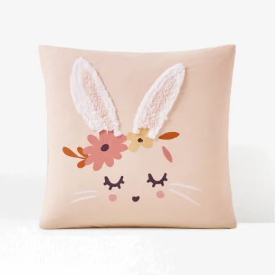 La Redoute Flower Bunny Organic Cotton Pillowcase