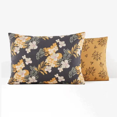 La Redoute Shabby Vintage Floral 100% Washed Cotton Pillowcase