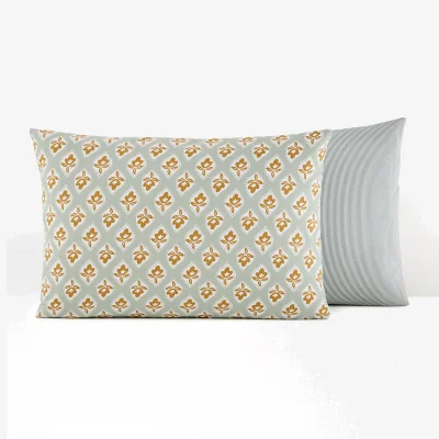La Redoute Cilou Palmette 100% Cotton Percale 200 Thread Count Pillowcase