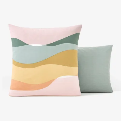 La Redoute Alma Retro Graphic 100% Cotton Pillowcase
