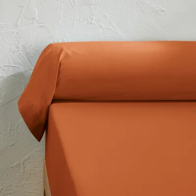 La Redoute Best Quality Plain 100% Cotton Percale 200 Thread Count Bolster Pillowcase