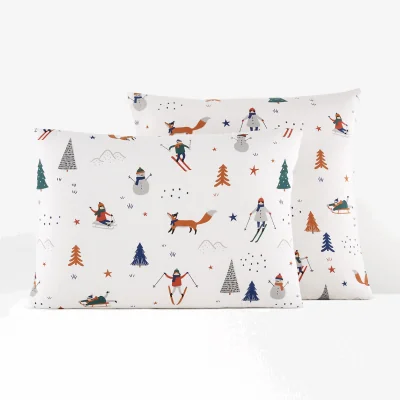 La Redoute Shuss Winter 100% Cotton Flannel Pillowcase