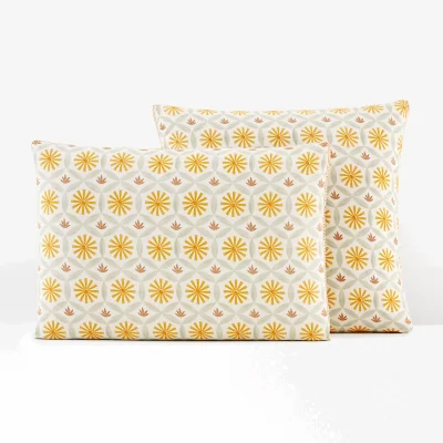 La Redoute Porquero Tiled 100% Cotton Percale 200 Thread Count Pillowcase