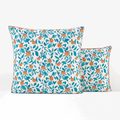 La Redoute Marseillette Fruit 100% Washed Cotton Pillowcase