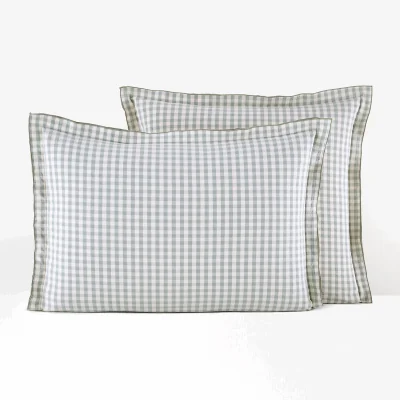 La Redoute Maddy Checked 100% Cotton Seersucker Pillowcase