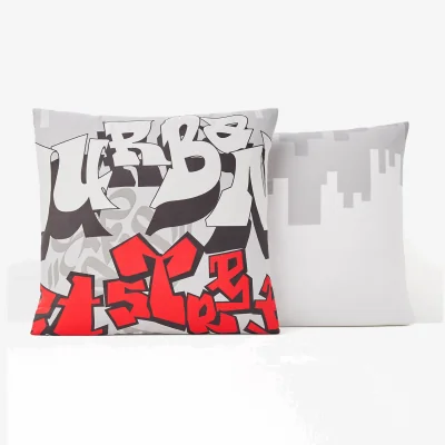 La Redoute Urban Graph Graffiti 100% Cotton Pillowcase
