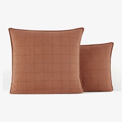 La Redoute Monille Checked 100% Washed Cotton Pillowcase