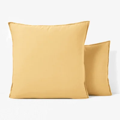 La Redoute Scenario Plain 100% Washed Cotton Pillowcase