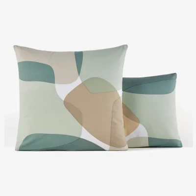 La Redoute Shade Geometric 100% Cotton Pillowcase