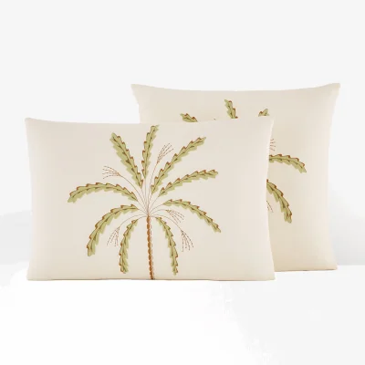 La Redoute Amon Palm 50% Recycled Cotton Pillowcase