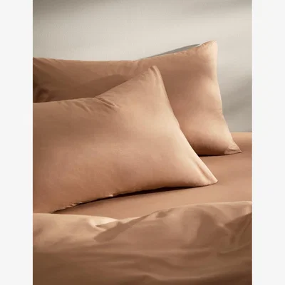 Marks & Spencer M&S 2 Pack Cotton Rich Pillowcases Caramel