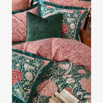 Marks & Spencer William Morris At Home 2 Pack Pure Cotton Cray Pillowcases Green Mix
