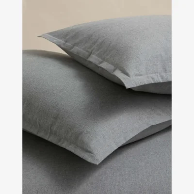 Marks & Spencer M&S 2 Pack Brushed Cotton Marl Pillowcases Grey Marl