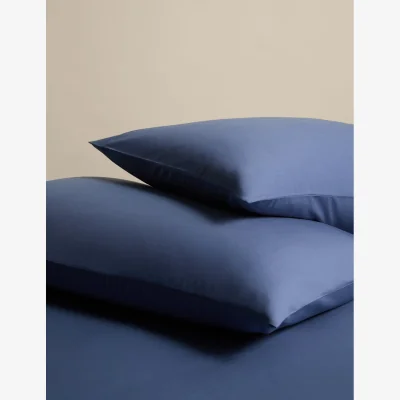 Marks & Spencer M&S 2 Pack Cotton Rich Pillowcases Slate Blue