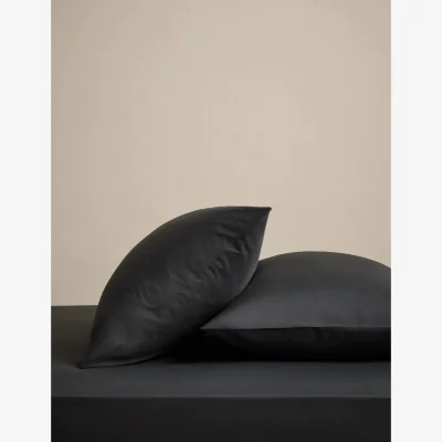 Marks & Spencer M&S 2 Pack Cotton Rich Pillowcases Charcoal