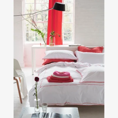 Marks & Spencer Designers Guild 2 Pack Pure Cotton Astor Pillowcases Pink Mix