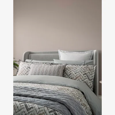 Marks & Spencer Bedeck of Belfast 2 Pack Pure Cotton Danza Pillowcases Light Grey Mix