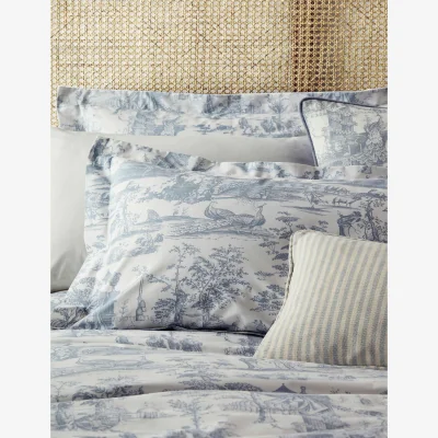 Marks & Spencer Laura Ashley 2 Pack Braysmith Toile Pillowcases Light Blue Mix