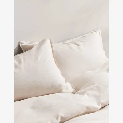 Marks & Spencer M&S Collection 2 Pack Pure Linen Standard Pillowcases - Natural, White,Clay,Natural,Silver Grey,Navy,Chambray,Khaki,Chestnut