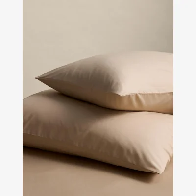 Marks & Spencer M&S 2 Pack Stay Cool Lyocell Rich Pillowcases Biscuit