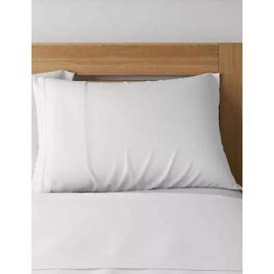Marks & Spencer M&S 2 Pack Cotton Rich Percale Pillowcases - Cranberry, Cranberry,Dark Ochre,White,Oyster,Dove,Silver Grey,Light Putty,Light Cream,Blue Denim,Aqua,Light Duck Egg,Medium Pink