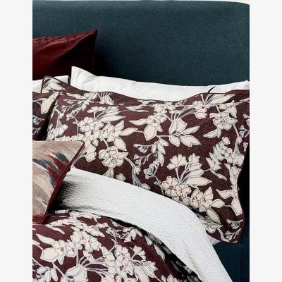 Marks & Spencer Bedeck Of Belfast 2 Pack Cotton Blend Aris Pillowcases - Mulberry, Mulberry
