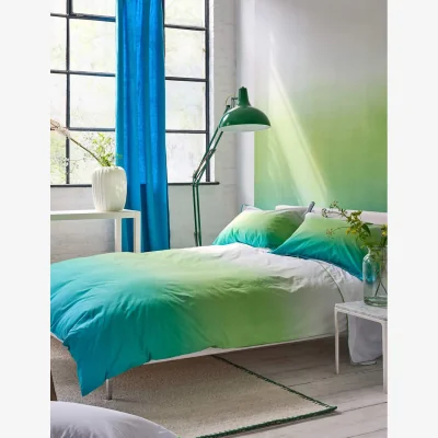 Marks & Spencer Designers Guild Pure Cotton Percale Ombre Pillowcase Set Green Mix