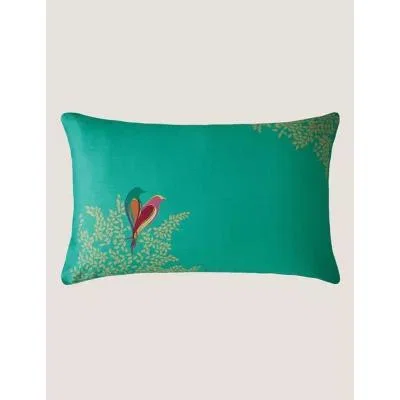 Marks & Spencer Sara Miller 2 Pack Green Birds Pillowcases, Green